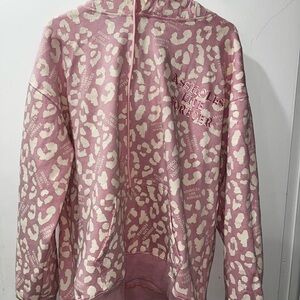 Pink Leopard Print Women's Hoodie